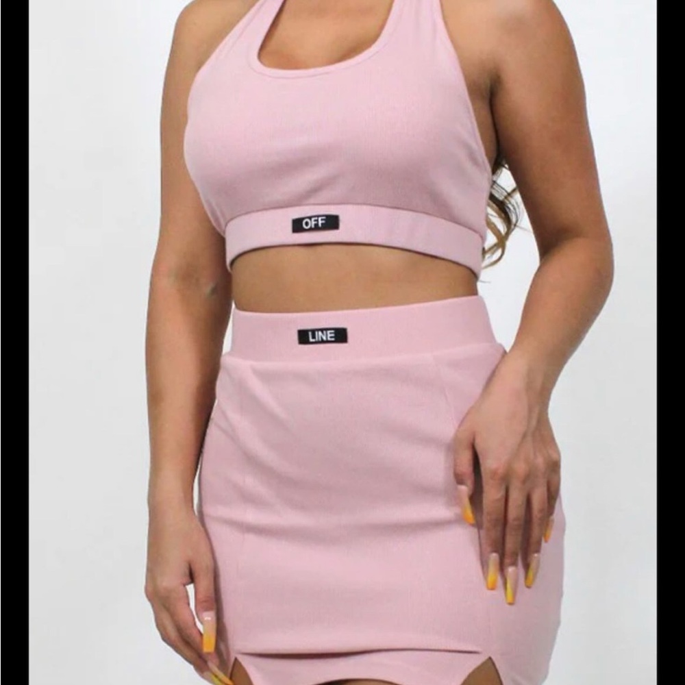 Pink Women's Skirt and Top. Never worn